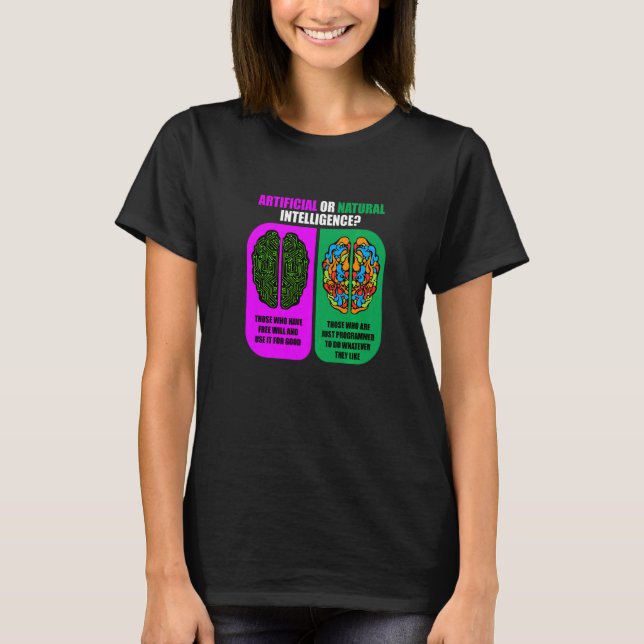 Camiseta Software De Inteligencia Artificial O Natural Ai P (Anverso)