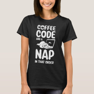 Camiseta Software Developer Coffee Code y una Nap en esa O