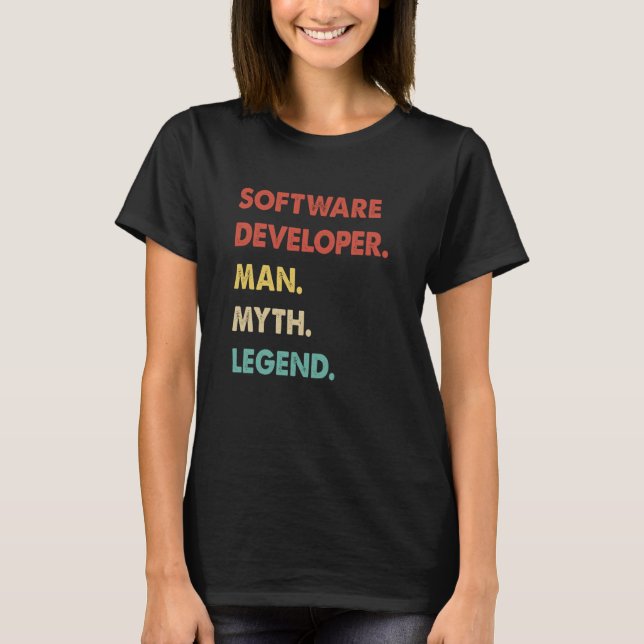 Camiseta Software Developer Man Myth Legend  1 (Anverso)