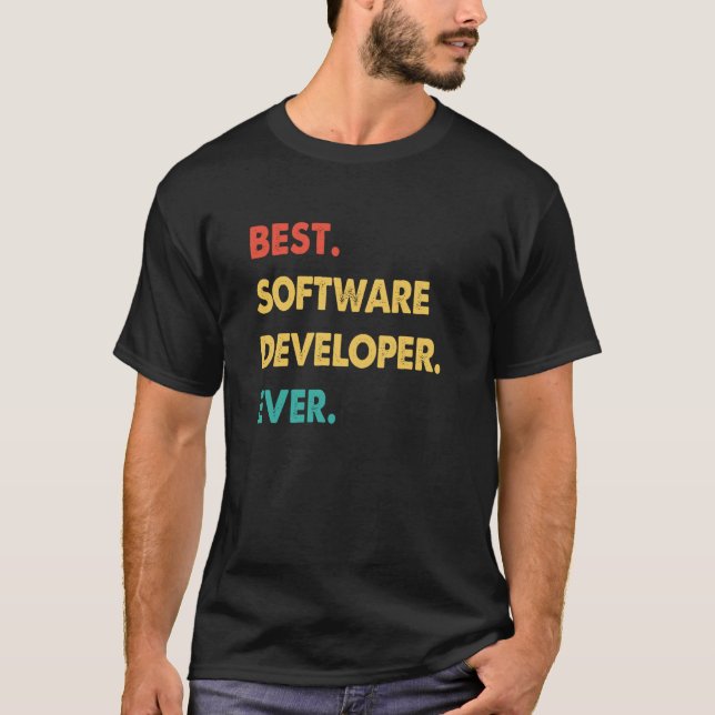 Camiseta Software Developer Retro Mejor Desarrollador de So (Anverso)
