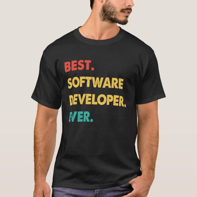 Camiseta Software Developer Retro Mejor Desarrollador de So (Anverso)