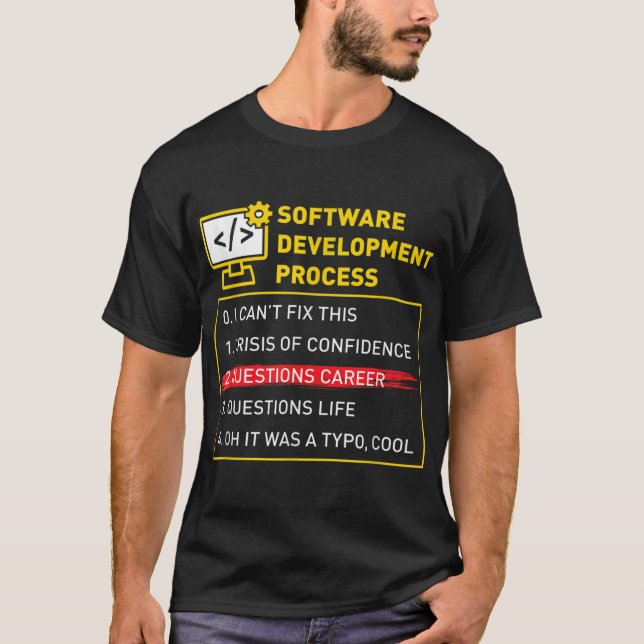 Camiseta Software Development Process Engineer Developer Co (Anverso)