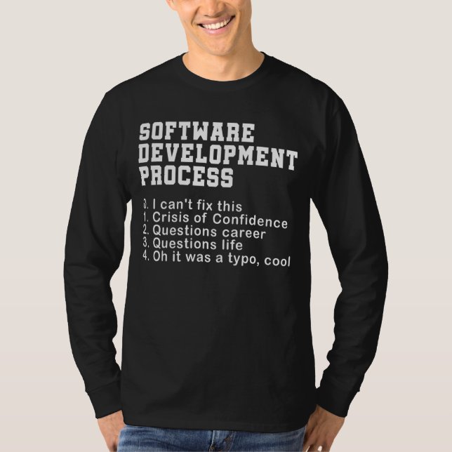 Camiseta Software Development Process Programmer Coder Nerd (Anverso)