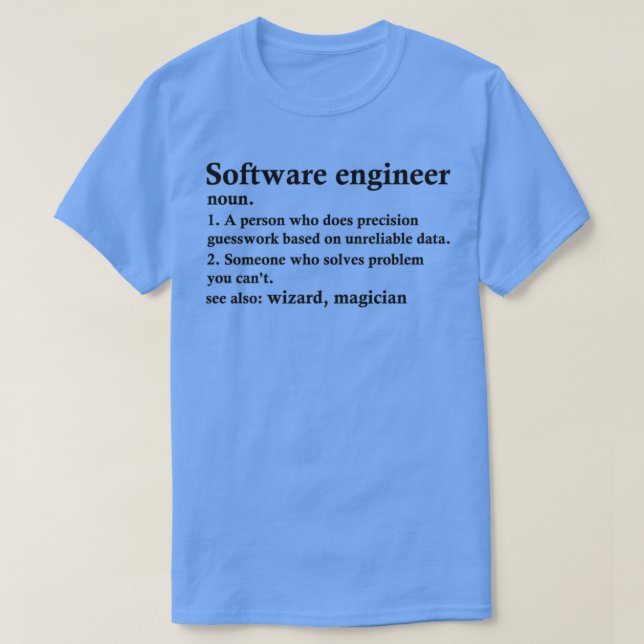 Camiseta Software Engineer Definition Computer Programmer P (Diseño del anverso)