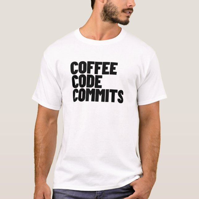 Camiseta Software Engineer Life - Coffee Code Commits Devel (Anverso)