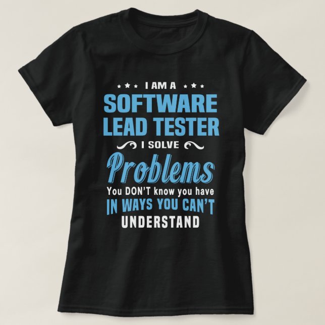 Camiseta Software Lead Tester (Diseño del anverso)