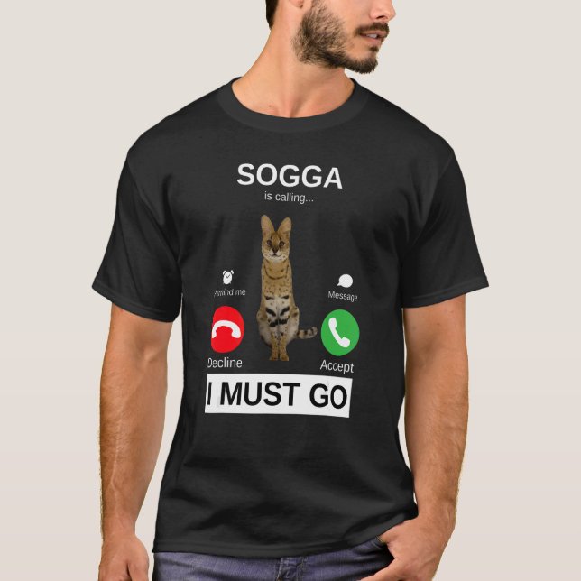 Camiseta Sogga llama meme de gato caracal (Anverso)