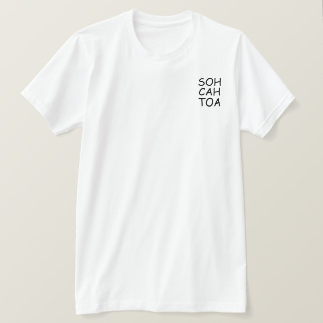 Camiseta SOH CAH TOA (Anverso del diseño)