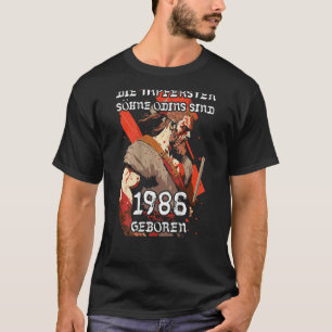 Camiseta Söhne Odin Birthday Geboren 1986 Back Print Valhal