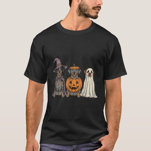Camiseta Soky Ghost Catahoula Leopard Dog Pumpkin Halloween (Anverso)