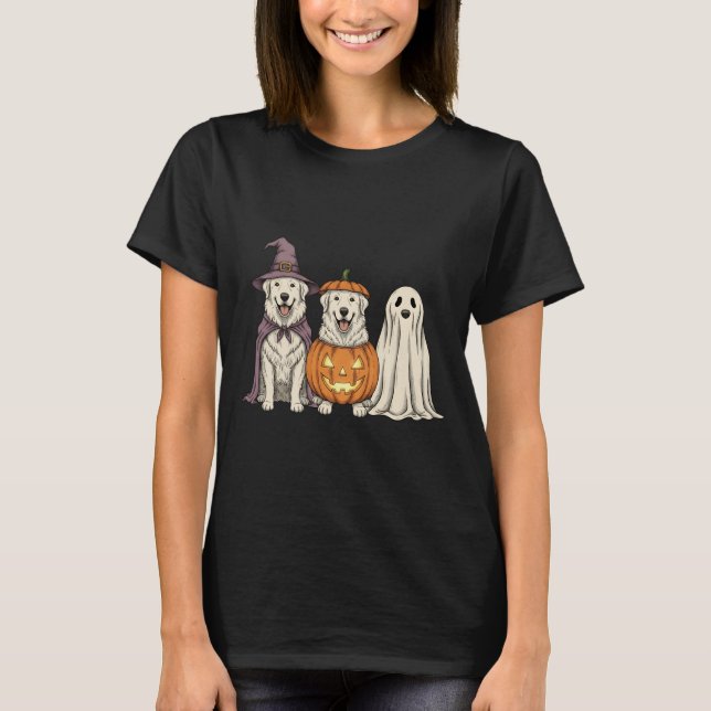Camiseta Soky Ghost Great Pyrenees Pumpkin Halloween Dog Lo (Anverso)