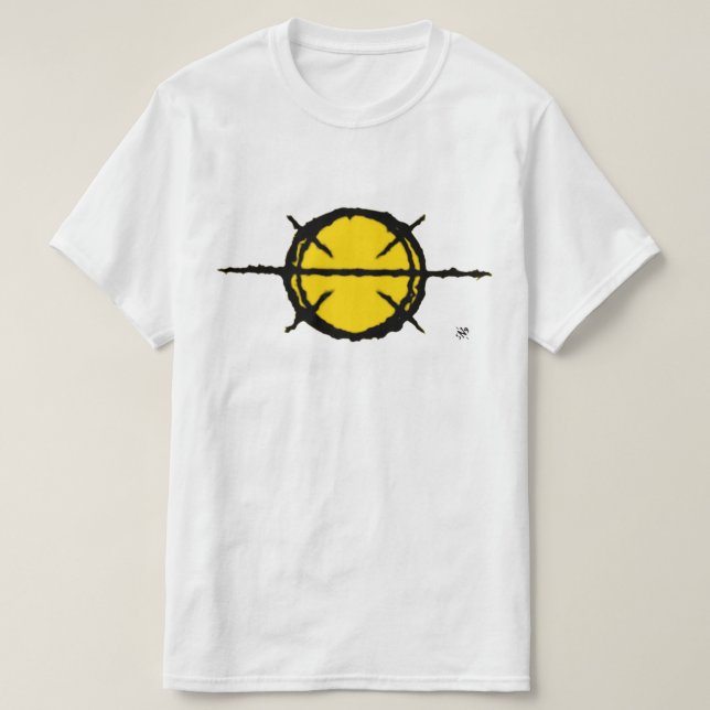 Camiseta Sol amarillo en explosión (Diseño del anverso)