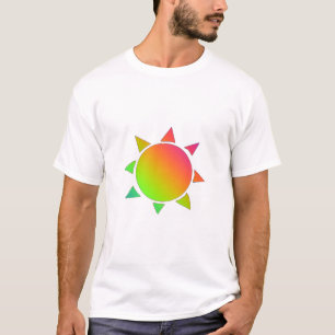 Camiseta Sol arcoiris con fondo negro