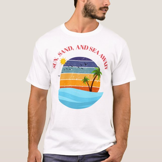 Camiseta Sol, Arena y Mar Esperan (Anverso)
