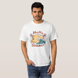 Camiseta Sol, arena y olas: La bienvenida de verano