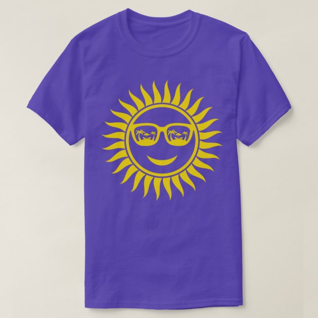 Camiseta Sol con gafas de sol de verano (Diseño del anverso)