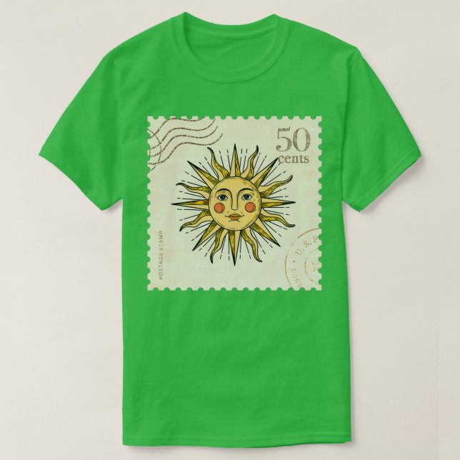 Camiseta Sol de alquimia vintage (Diseño del anverso)