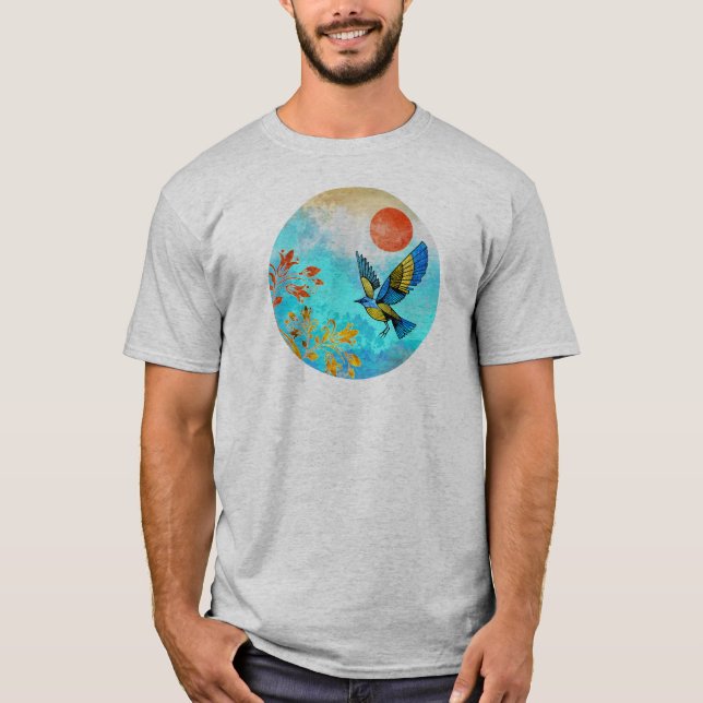 Camiseta Sol de árbol de aves (Anverso)