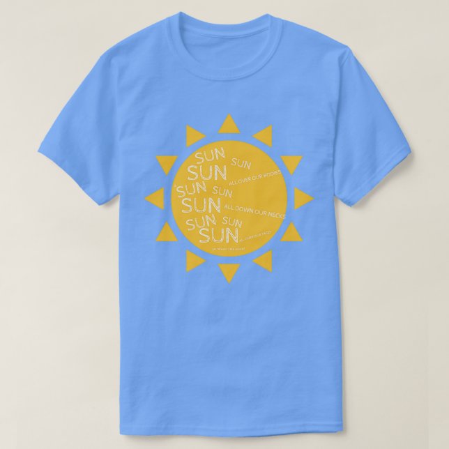 Camiseta Sol de cinco años (Diseño del anverso)