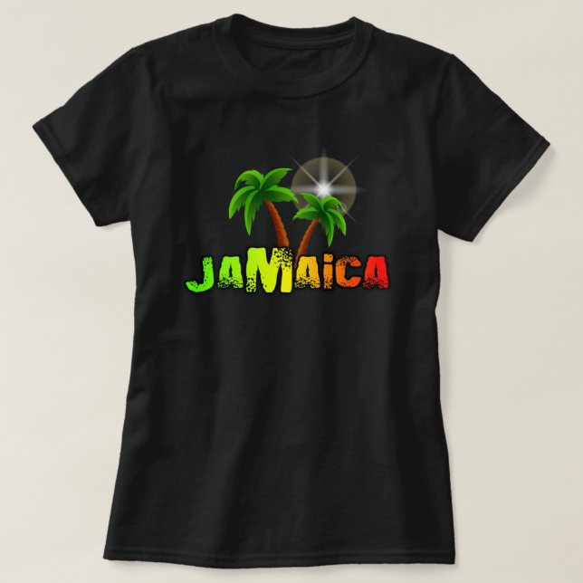 Camiseta Sol de cocoteros de Jamaica (Diseño del anverso)