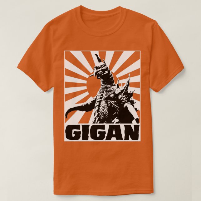 Camiseta Sol de GIGAN Rising para los teñidos rojos (Diseño del anverso)