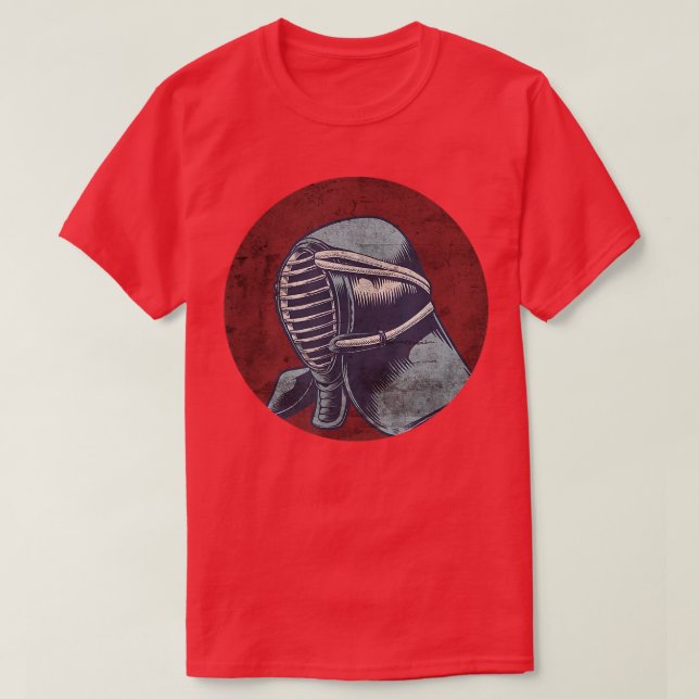 Camiseta Sol de Kendo japonés retro con problemas  (Diseño del anverso)
