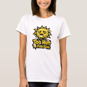 Camiseta Sol de píxeles vintage retro con calor estival des