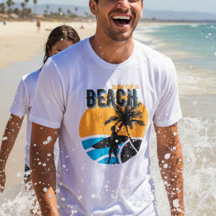 Camiseta sol de playa   surfista vintage