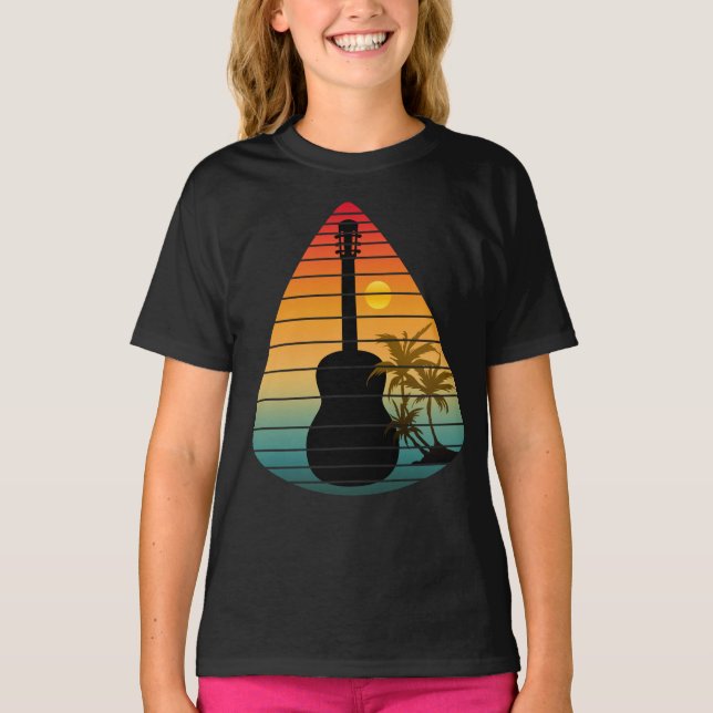 CAMISETA SOL DE PÚA DE GUITARRA DE TRENDY (Anverso)