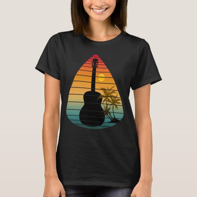 CAMISETA SOL DE PÚA DE GUITARRA DE TRENDY (Anverso)