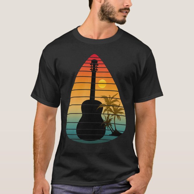 CAMISETA SOL DE PÚA DE GUITARRA DE TRENDY (Anverso)
