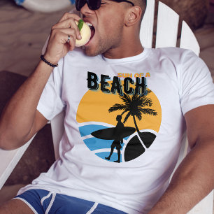 Camiseta sol de una playa divertida cosecha Verano divertid
