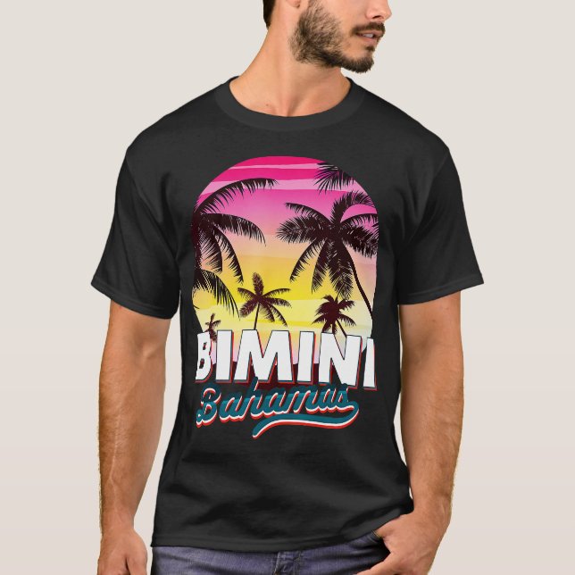 Camiseta Sol de verano de vacaciones de Palm Tree Beach Bim (Anverso)