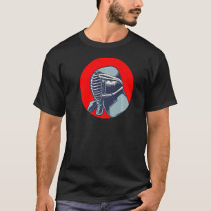 Camiseta Sol emergente de máscara de kendo japonesa