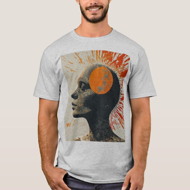 Camiseta "Sol Eterno: Collage T-Shir de Memento Mori Halfto (Anverso)