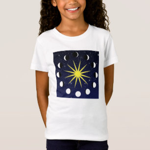 Camiseta Sol, fases lunares y estrellas