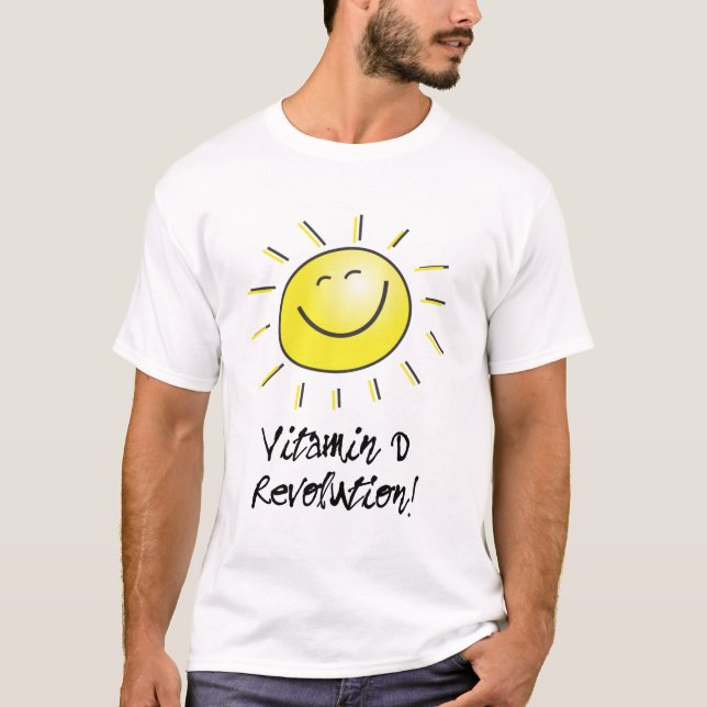 Camiseta Sol feliz, revolución de la vitamina D (Anverso)