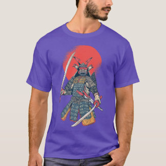 Camiseta Sol japonés Samurai guerrero japonés