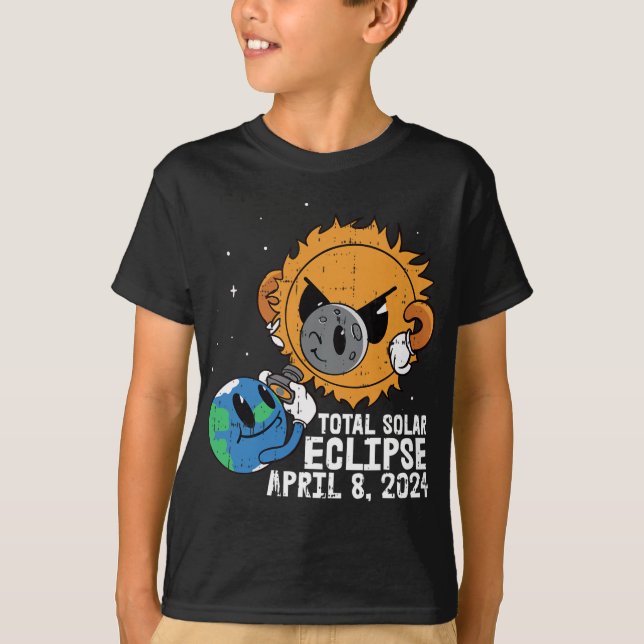 Camiseta Sol lunar Eclipse solar total Abril 8 2024 Totalid (Anverso)