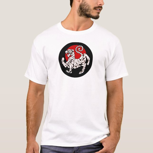 Camiseta Sol naciente del tigre de Shotokan (Anverso)