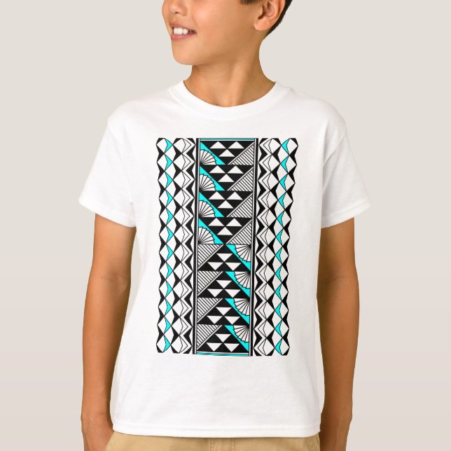 Camiseta Sol nativo y lluvia en turquesa (Anverso)