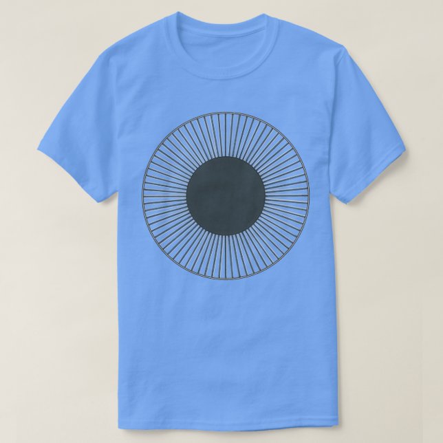 Camiseta Sol nocturno oscuro y alquímico (Diseño del anverso)