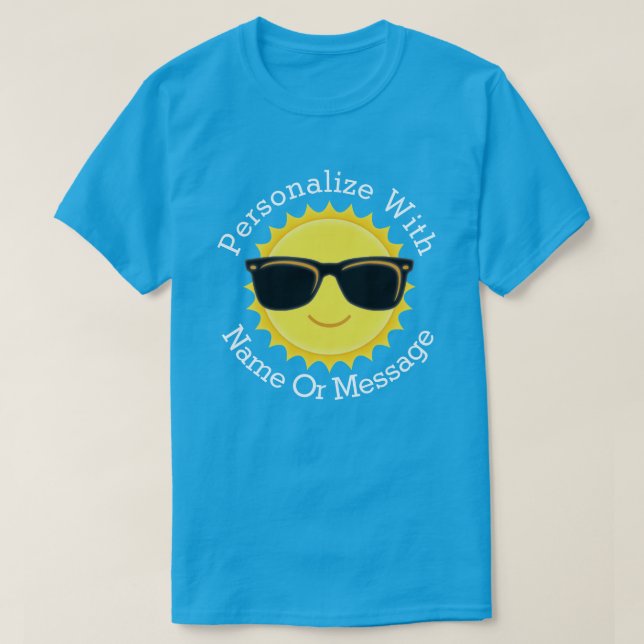 Camiseta SOL PERSONALIZADO Fresco con gafas de sol (Diseño del anverso)