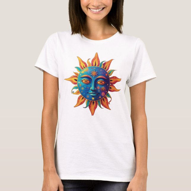 Camiseta Sol psicodélico - (Anverso)