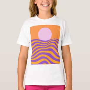 Camiseta Sol psicodélico y olas de ripplo1