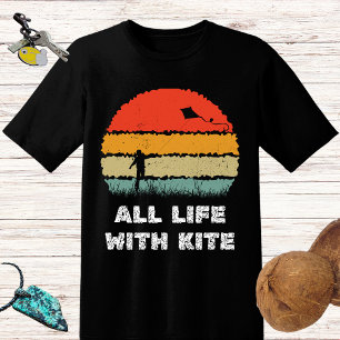 Camiseta Sol retro TODA LA VIDA CON KITE surf 4 kitesurfer