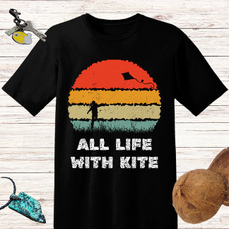 Camiseta Sol retro TODA LA VIDA CON KITE surf 4 kitesurfer
