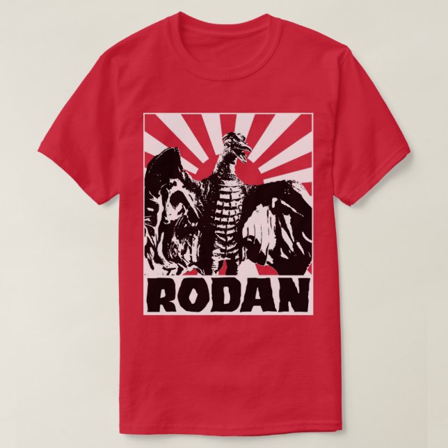 Camiseta Sol RODAN Rising para los teñidos rojos (Diseño del anverso)