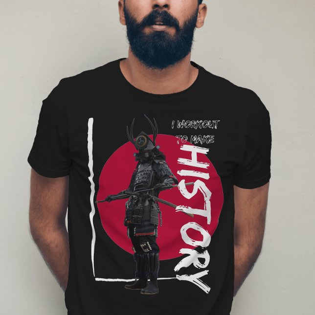 Camiseta Sol rojo de guerrero samurai japonés vintage (Subido por el creador)