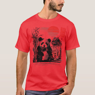 Camiseta Sol rojo panda